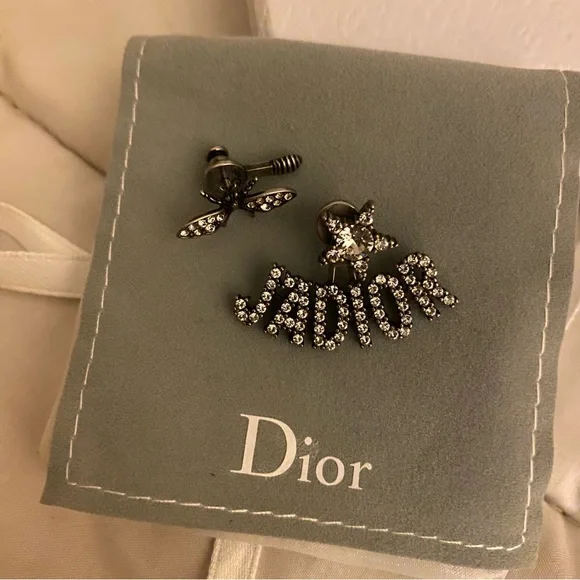 Christian Dior J'adior Logo Bee Earrings New Authentic- Never Worn - Picture 5 of 11